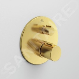 Ideal Standard CeraTherm - Mitigeur de douche thermostatique encastré, Brushed Gold A5813A2