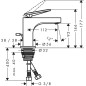 Axor Citterio - Mitigeur de lavabo avec bonde, chrome 39022000
