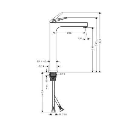 Axor Citterio - Mitigeur pour vasque, chrome 39021000