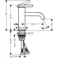 Axor One - Mitigeur de lavabo avec bonde, chrome 48000000