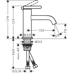 Axor One - Mitigeur de lavabo, chrome 48001000