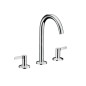 Axor One - Mitigeur de lavabo avec garniture de vidage Push-Open, installation à 3 trous, chrome 48050000