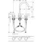 Axor One - Mitigeur de lavabo avec garniture de vidage Push-Open, installation à 3 trous, chrome 48050000