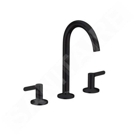 Axor One - Mitigeur de lavabo avec garniture de vidage Push-Open, installation à 3 trous, noir mat 48050670