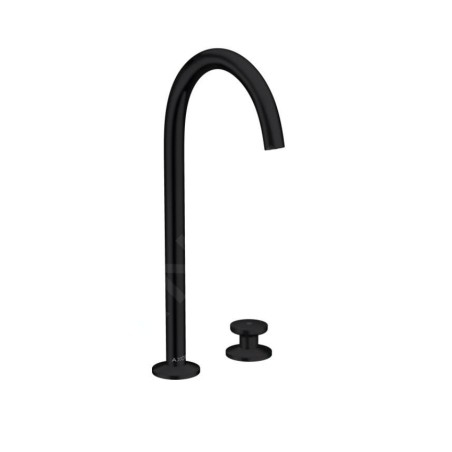 Axor One - Mitigeur de lavabo avec garniture de vidage Push-Open, installation à 2 trous, noir mat 48060670