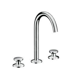 Axor One - Mitigeur de lavabo avec garniture de vidage Push-Open, installation à 3 trous, chrome 48070000