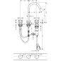 Axor One - Mitigeur de lavabo avec garniture de vidage Push-Open, installation à 3 trous, chrome 48070000