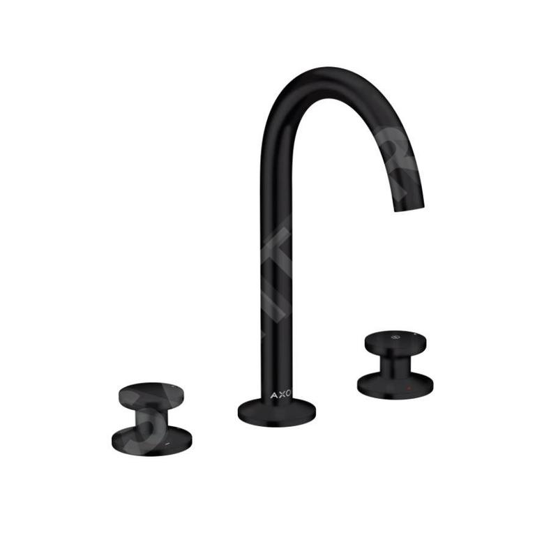 Axor One - Mitigeur de lavabo avec garniture de vidage Push-Open, installation à 3 trous, noir mat 48070670