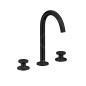 Axor One - Mitigeur de lavabo avec garniture de vidage Push-Open, installation à 3 trous, noir mat 48070670
