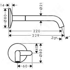 Axor One - Mitigeur de lavabo encastré, noir mat 48112670