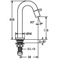 Hansa Nova Style - Bec déverseur de lavabo, noir mat 5093810133