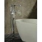 Paffoni Elle - Mitigeur de baignoire montage au sol, avec accessoires et corps, chrome EL033CR