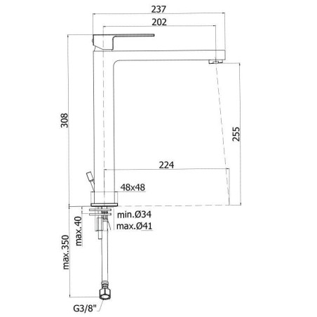 Paffoni Elle - Mitigeur de lavabo avec vidage, chrome EL081KCR