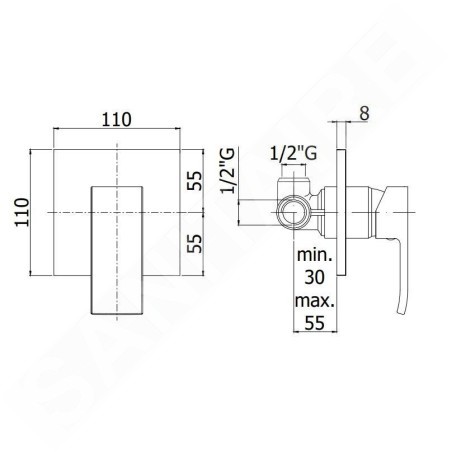 Paffoni Level - Mitigeur encastré, chrome LEA010CR
