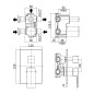 Paffoni Level - Mitigeur encastré avec corps, pour 3 sorties, chrome LEA019CR