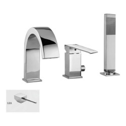 Paffoni Level - Mitigeur sur le bord du bain, installation de 3 trous, chrome LEA040CR