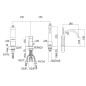 Paffoni Level - Mitigeur sur le bord du bain, installation de 3 trous, chrome LEA040CR