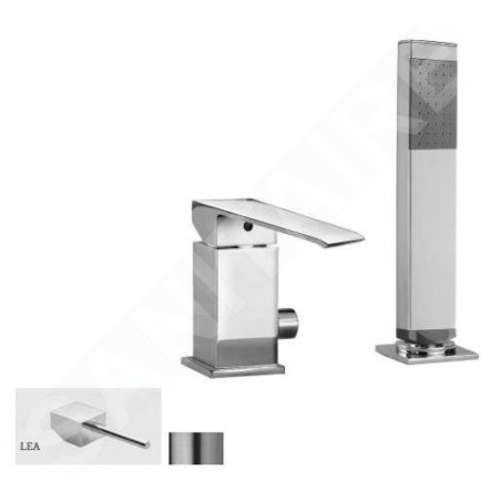 Paffoni Level - Mitigeur sur le bord de la baignoire, installation de 2 trous, inox LEA041ST