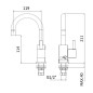 Paffoni Level - Vanne de lavabo, chrome LEA091CR