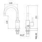 Paffoni Level - Vanne de lavabo, inox LEA091ST