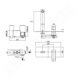 Paffoni Level - Mitigeur encastré, inox LEA106ST