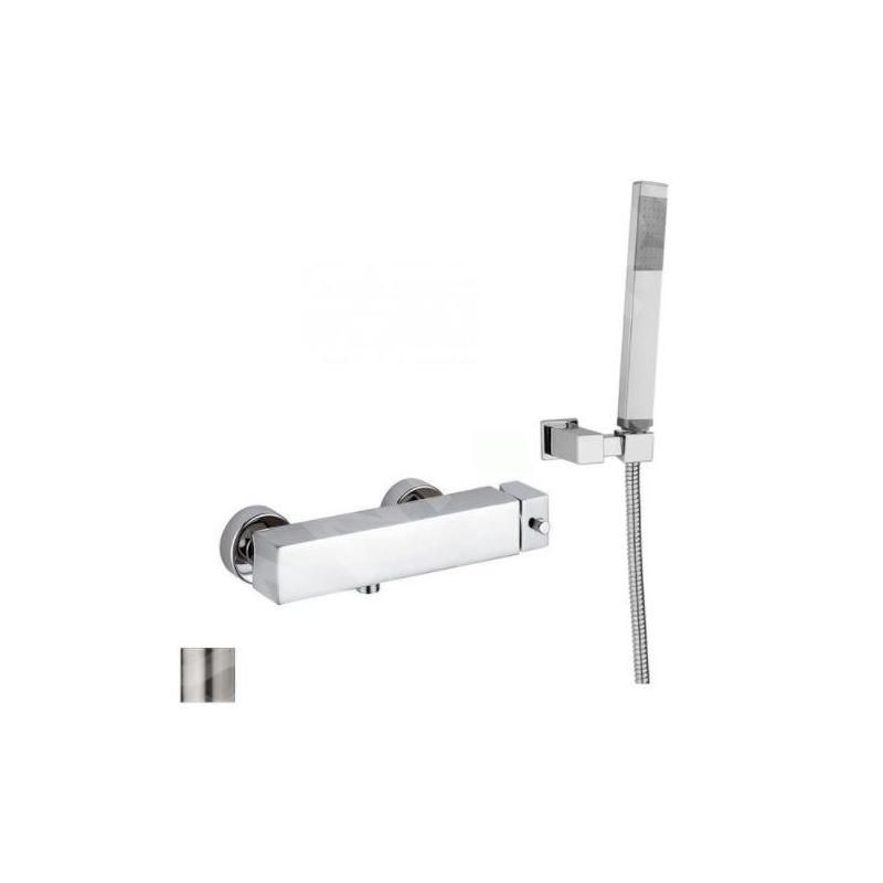Paffoni Level - Set de douche avec robinetterie, inox LEA168DST