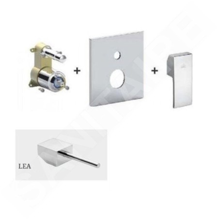 Paffoni Level - Mitigeur encastré pour 2 sorties, chrome LEABOX015CR