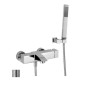 Paffoni Level - Mitigeur de baignoire avec accessoires, inox LEC023ST