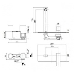 Paffoni Level - Mitigeur encastré, inox LEC104ST