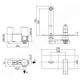 Paffoni Level - Mitigeur encastré, inox LEC105ST