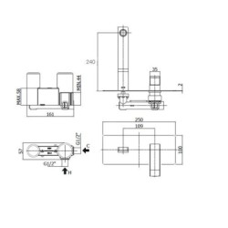 Paffoni Level - Mitigeur encastré, inox LEC106ST