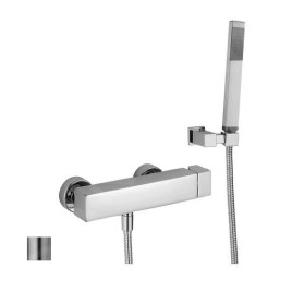 Paffoni Level - Set de douche avec robinetterie, inox LEC168DST