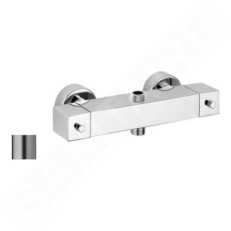 Paffoni Level - Mitigeur de douche thermostatiques, 2 sorties, inox LEQ269ST