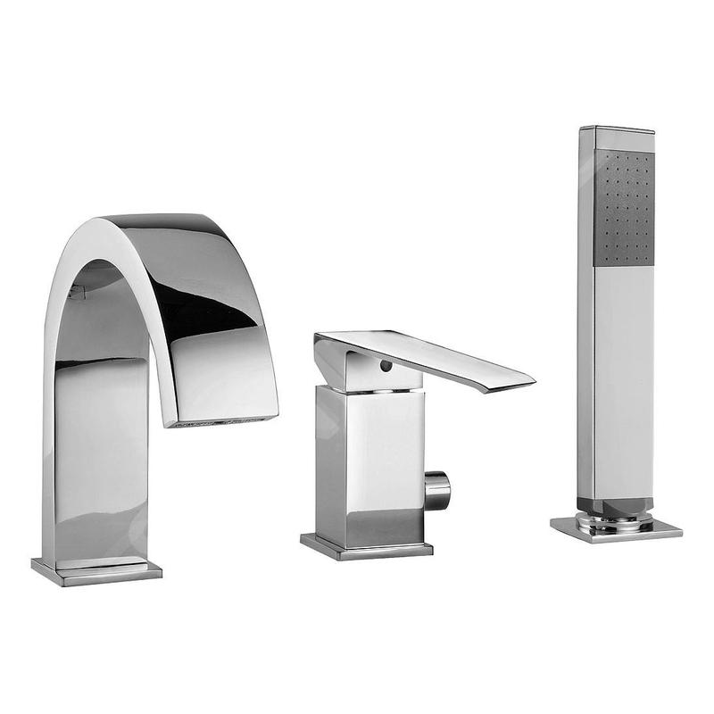 Paffoni Level - Mitigeur sur le bord du bain, installation de 3 trous, chrome LES040CR