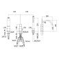 Paffoni Level - Mitigeur sur le bord du bain, installation de 3 trous, chrome LES040CR