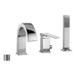 Paffoni Level - Mitigeur sur le bord de la baignoire, installation de 3 trous, inox LES040ST