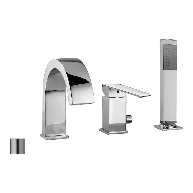 Paffoni Level - Mitigeur sur le bord de la baignoire, installation de 3 trous, inox LES040ST