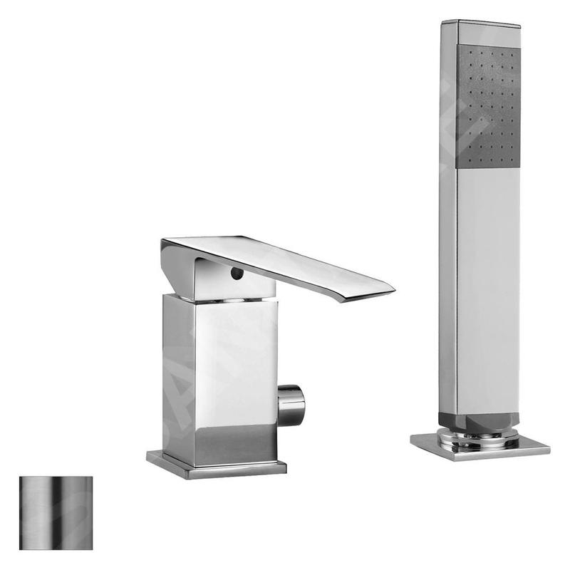 Paffoni Level - Mitigeur sur le bord de la baignoire, installation de 2 trous, inox LES041ST