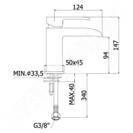 Paffoni Level - Mitigeur de lavabo, inox LES061ST