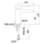 Paffoni Level - Mitigeur de lavabo, inox LES061ST