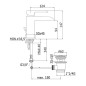 Paffoni Level - Mitigeur de lavabo avec vidage, inox LES065ST