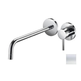Paffoni Light - Mitigeur de lavabo encastré avec corps, installation de 2 trous, blanc mat LIG006BO70