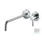 Paffoni Light - Mitigeur de lavabo encastré avec corps, installation de 2 trous, blanc mat LIG006BO70