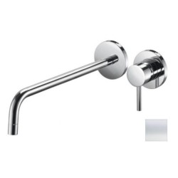 Paffoni Light - Mitigeur de lavabo encastré avec corps, installation de 2 trous, blanc mat LIG007BO70