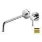 Paffoni Light - Mitigeur de lavabo encastré avec corps, installation de 2 trous, doré LIG007HG70