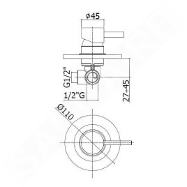 Paffoni Light - Mitigeur encastré avec corps, blanc mat LIG011BO