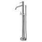 Paffoni Light - Mitigeur de baignoire montage au sol, avec accessoires, inox LIG032ST