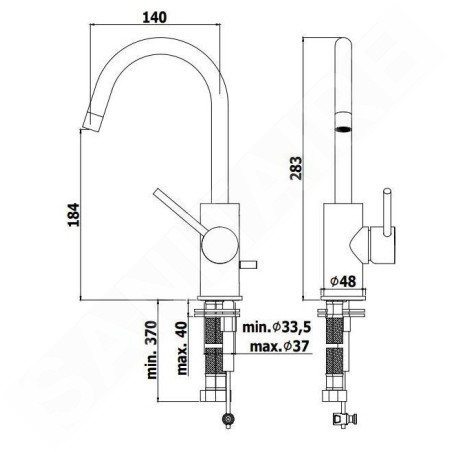 Paffoni Light - Mitigeur de lavabo, doré LIG078HG