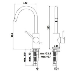 Paffoni Light - Mitigeur de lavabo, doré brossé LIG078HGSP