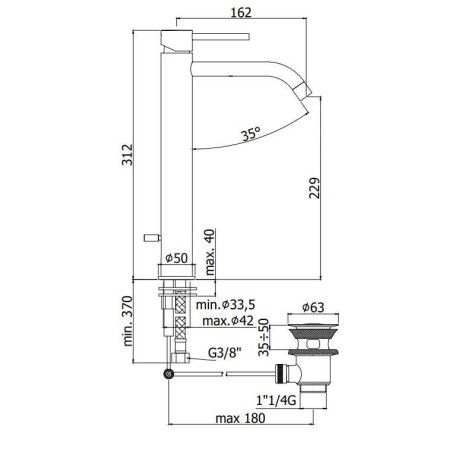 Paffoni Light - Mitigeur de lavabo avec vidage, blanc mat LIG085BO